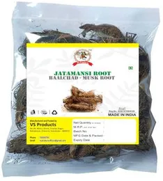 VS Products Jatamansi Root, 50g, Baalchadd, Musk Root, Spikenard, Nardostachys, Tapasvini, Jatamasi Root, (pack of 1 x 50g)