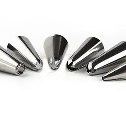 Cake DIY Decorating Tools Set Kit 6Pcs Cake Decorating Tips Set+1 Reusable Silicone Piping Pastry Icing Bag+1 Piping Tips Couple