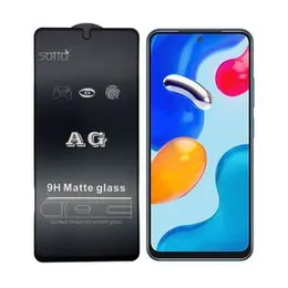 Redmi Note 11S Stylish Full Cover Matte Texture High Quality  MTB tempered Glass Protector Frosted Glass for Redmi Note 11S