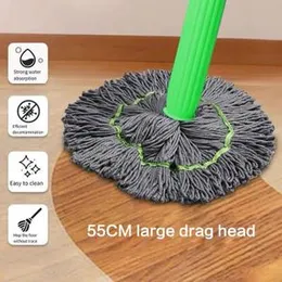 New 2 in 1 Dehydrated Mop, Self-Wringing Twist Mops for Floor Cleaning with Folding Bucket, 360 Degree Spin Round Wall Cleaning Wet and Dry Mop, for H