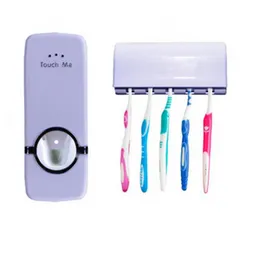 Plastic Automatic Toothpaste and Brush Dispenser For Bathroom