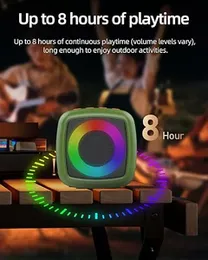 911 Wireless Portable Bluetooth Speaker with 5W Powerful Sound, RGB Colorful Light Show, TWS Pairing, AUX/USB/TF Connectivity, DC5V Charging, On-Off S