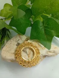 Gold Plated Round Filigree Design Pendant