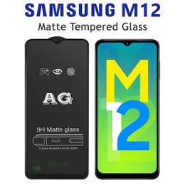 Samsung Galaxy M12 Stylish Full Cover Matte Texture MTB tempered Glass Protector Frosted Glass for Samsung Galaxy M12