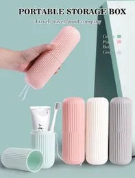 Portable Toothbrush Toothpaste Storage Case Travel Toothbrush Cup Set Dustproof Holder