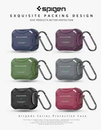 Spigen Tough Armor Case for AirPods 1 2 & AirPods Pro 2 (2nd Gen) MagSafe Compatible Protective Case with Keychain