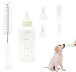 60ml Puppy Kitten Feeding Pet Dog Cat Milk Bottle Silicone Nipple Feeder Milk Bottles Feeding Nursery Drinking Pacifier Bottle Feed