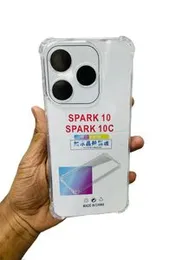 Shockproof Thick Transparent Back Cover For Tecno Spark 10