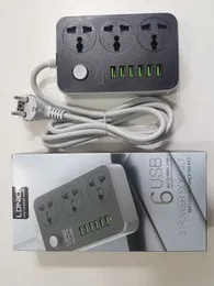 Multi-Function 3 Power Socket With 6 USB