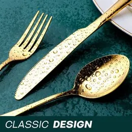 Premium Cutlery Set 24 Pcs with Oval Shaped Stand Beautiful Stylish Oval Designed Cutlery Sets (Gold)