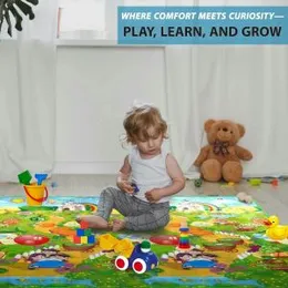 KIDS CRAWLING 2 SIDE PLAY MAT EDUCATIONAL GAME SOFT FOAM PICNIC CARPET