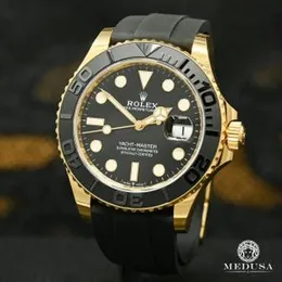 Rolex Yacht Master (AA) Luxury Brand black dial 40mm Men's Watch Mechanica Stainless Steel Sapphire Glass Movement Ceramic Bezel