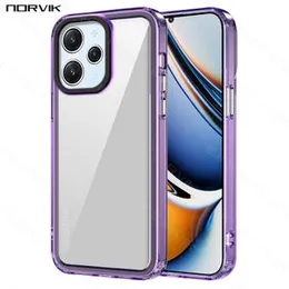 NORVIK For Xiaomi Redmi 12 Phone Case Full Protection Shockproof Shell Anti-Fall Casing New Design Transparent Back Cover