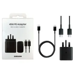 Samsung 45W PD Power Adapter with USB Type-C to C Cable Super Fast Charger