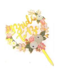 Bride To Be Plastic Cake Topper with Flower