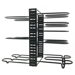 Pot and Pan Rack Organizer: 8 Tiers Pot Lid Holders & Pan Rack Cookware Organizer Adjustable Height with 3 DIY Methods for Kitchen Counter and Cabinet