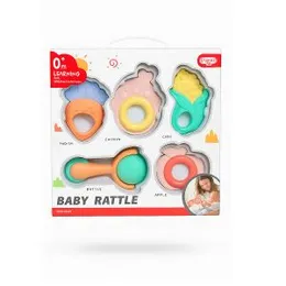 Baby Soft Teether Cute Cartoon Silicone Rattle (668-154)