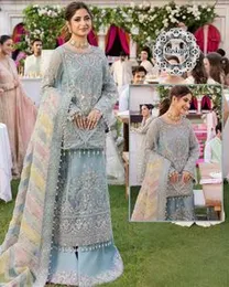 Noor-e-Bahar – Powder Blue Pastel Luxury Formal Ensemble
