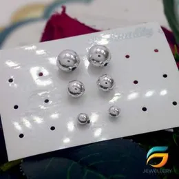 New Paper Card Zircon Earrings All-match 12 Pairs Of Pearl Card Earrings