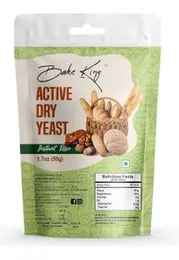 BAKE KING Active Dry Yeast Powder 50gm, Yeast For Bread and Pizza Making at Home 50gm