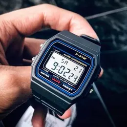 Digital Black F-91W Vintage Retro Watch Water resist LED digital Display