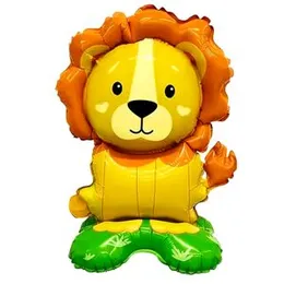 22" x 25" Foil Lion Animal Jungle Happy Birthday Party Foil Balloon