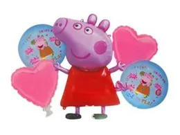 5 Pcs Foil Ballons Peppa Pig Birthday Party Decorationing