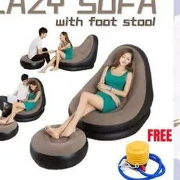 Simple 2 Set Portable Lazy Inflatable Sofa Outdoor Beach Fashion High Quality Inflatable Bed Outdoor Furniture Garden Sofas