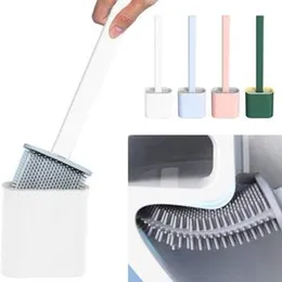 Toilet Brush with Holder - Toilet Cleaning Brush for Quick Drying Bathroom, Wall Mounted Silicone Toilet Brushes & Holders - Silicon Toilet Brush and