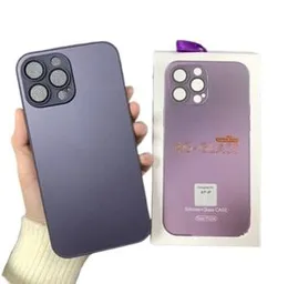 Ag Frosted matte glass back cover with lens protector for iphone 12