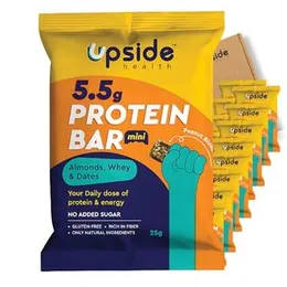 Upside Health Protein Bar Bites (Pack Of 20, 500 Gram) - Peanut Blueberry Flavor - Almond, Dates, Foxtail Millets & Whey - No Added Sugar - Gluten