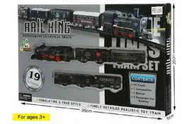 Rail King Battery Operated Railway Classical Freight Train Toy For Kids Play Set (Large)