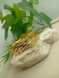 Hight Quality Fashion Gold Plated bangal  waves shape bangel Stylish Four Bangle With Stone For Women