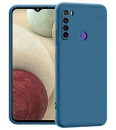 Redmi Note 8 pro soft matte liquid silicone Case Back Cover for Redmi Note 8 pro - Blue