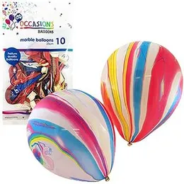 12" Inches Marble Balloons (10) Birthday Anniversary Party Decorations Multi Colours