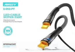 ANSTY 100W   Type-C   to   Type-C   Fast   Charging   LED   Cable