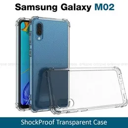 Samsung Galaxy M02 Transparent Shockproof ThickBallon Case - Clear TPU Bumper Case For Galaxy M02 Back Cover Premium Quality Anti Shock Airbag Phone C