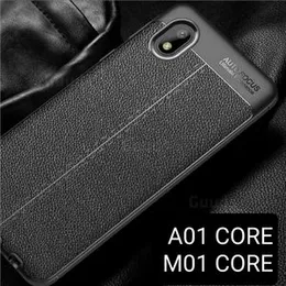 Samsung A01 / m01 Luxury Leather texture Auto Focus Back cover for Samsung A01 / M01