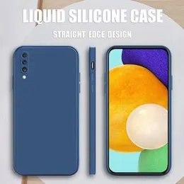 SAMSUNG GALAXY A70 Soft matte liquid silicone Case Back Cover for Samsung galaxy A70 - Blue