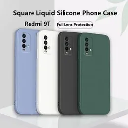 REDMI 9T Soft matte liquid silicone Case Back Cover for redmi 9t - Black