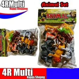 Animal Toy Set Mini Jungle Animals Toys Set Realistic Wild Animal Learning Party Favors Toys For Boys Girls Kids Toddlers Forest Small Animals Play se