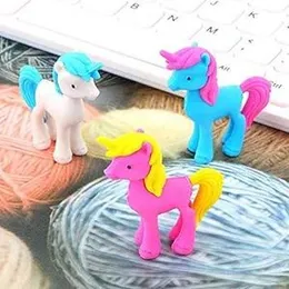Creative Cartoon Unicorn Pencil Eraser cute Animal Eraser For Kids