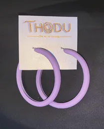 Thodu Acrylic Hoop Earrings in Bright Colors - Red, Lilac, Yellow & Mint Blue, Stylish Lightweight Hoops for Everyday Wear