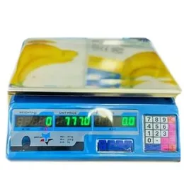Electronic Price Computing Scale 40kg Capacity with Green LED Display, Rechargeable - 40Kg