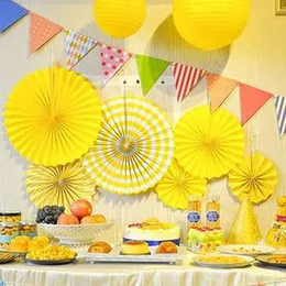 Flag Paper Fan Banner Paper Fan Decoration Party Multi Color