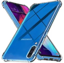 Samsung A21 Clear Shockproof Transparent Bumper Back Cover for Samsung A21
