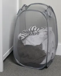 Mesh Popup Laundry Hamper - Portable, Durable Handles, Collapsible for Storage and Easy to Open Folding Pop-Up Clothes Hampers are Great for The Kids