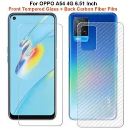 Carbon Fiber Pattern Back Film For oppo A54 Rear fibre Sticker Protective