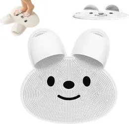 Rabbit Foot Scrubber for Shower - Non-Slip Rabbit Silicone Bathroom Massage Cushion Brush, Foot Bath Massage Mat, Improve Foot Circulation & Soothe Ac