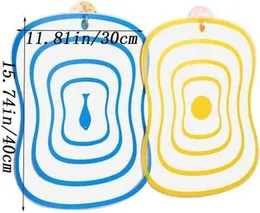 4 Piece Cutting Board Set, Clear Plastic Cutting Boards for Cutting Fruit and Food, Bendable, Frosted Non-Slip - L